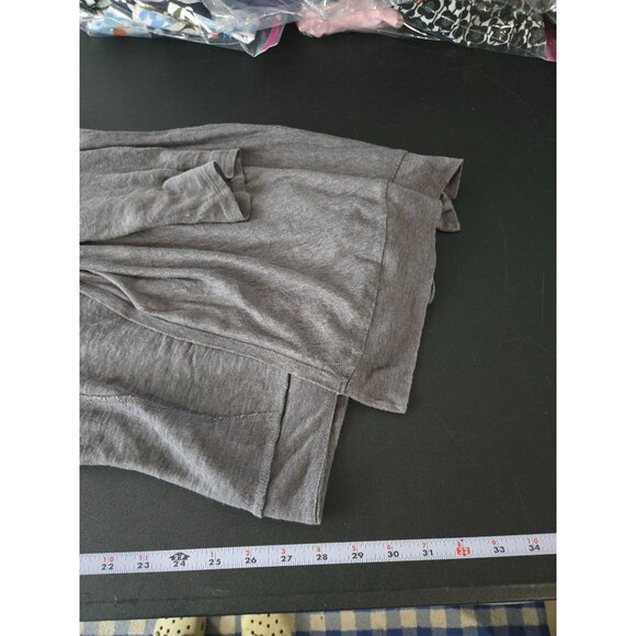 Tahari Womens 100% Linen Gray Open Front Cardigan Sweater Size Large Coastal - Picture 7 of 9